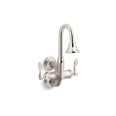 Kohler Triton Bowe CannockE Wall-mount lavatory faucet, 1.2 gpm - Vibrant Bright Nickel
