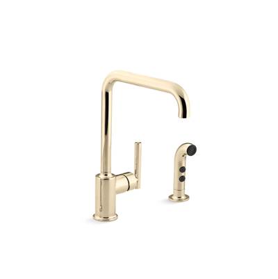 Kohler | Purist | Single Hole Kitchen Faucet - Vibrant French Gold