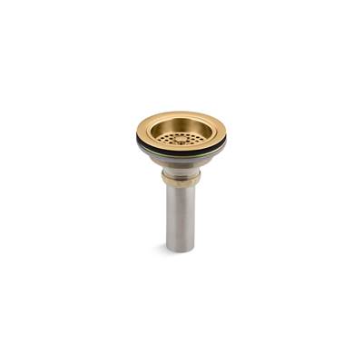 Duostrainer Sink drain and strainer with tailpiece - Vibrant Brushed Moderne Brass