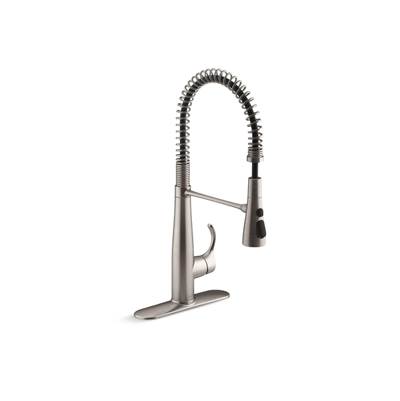 Kohler Simplice Semi-professional kitchen sink faucet with three-function sprayhead - Vibrant Stainless