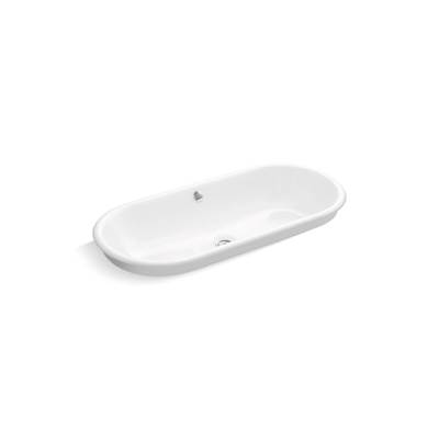 Kohler Iron Plains 33'' Oval Drop-in/undermount/vessel Bathroom Sink with White Painted Underside...