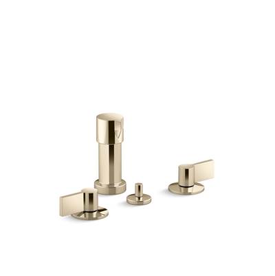Components Widespread bidet faucet with Lever handles