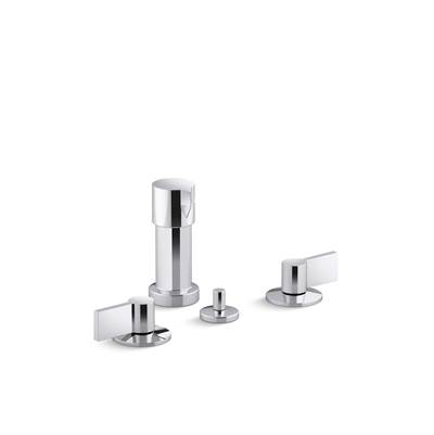 Components Widespread bidet faucet with Lever handles