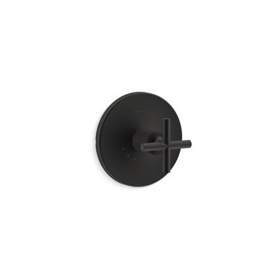 Kohler Purist Mastershower Temperature Control Valve Trim with Cross Handle - Matte Black