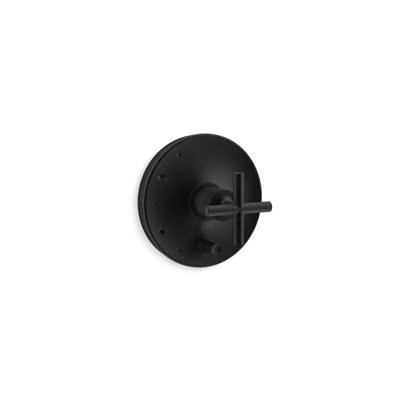 Kohler Purist Rite-temp Valve Trim with Push-button Diverter and Cross Handle - Matte Black