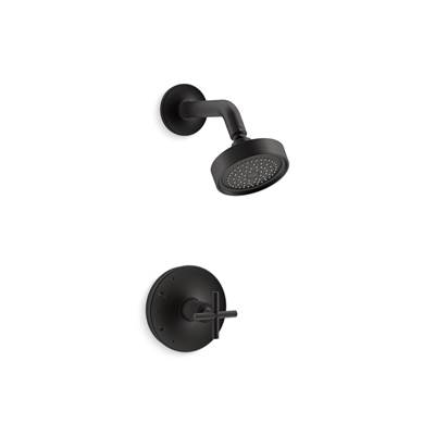 Kohler Purist Rite-temp Shower Trim Kit with Cross Handle, 2.5 Gpm - Matte Black