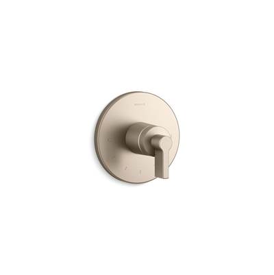 Components MasterShower temperature control valve trim with Lever handle