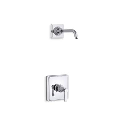 Kohler Pinstripe Pure Rite-temp Shower Trim Kit with Lever Handle, Without Showerhead - Polished...