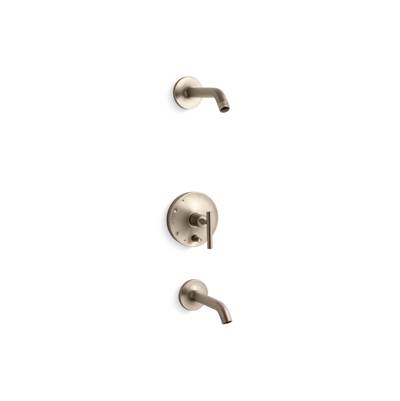 Kohler Purist Rite-temp Bath and Shower Trim Kit with Push-button Diverter and Lever Handle,...