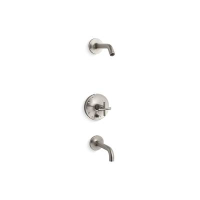 Kohler Purist Rite-temp Bath and Shower Trim Kit with Push-button Diverter and Cross Handle,...