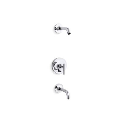 Kohler Purist Rite-temp Bath and Shower Trim Kit with Push-button Diverter and Lever Handle,...