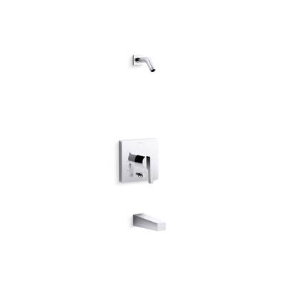 Kohler Honesty Rite-Temp bath and shower trim kit with push-button diverter, without showerhead - Polished Chrome