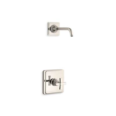 Kohler Pinstripe Pure Rite-temp Shower Trim Kit with Cross Handle, Without Showerhead - Vibrant...