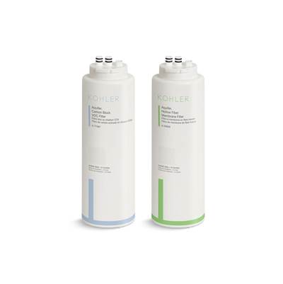 Aquifer+ Replacement filter cartridge two-pack with hollow fiber membrane and carbon block VOC