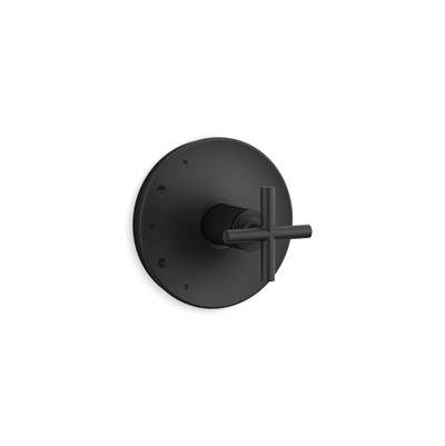 Kohler Purist Rite-temp Valve Trim with Cross Handle - Matte Black