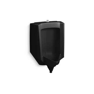 Kohler StanwellE Blow-out half-stall 0.51/41.0 gpf urinal, top spud - Black