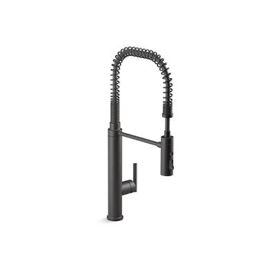 Kohler Purist Semi-professional Kitchen Sink Faucet with Three-function Sprayhead - Matte Black