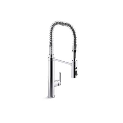 Kohler Purist Semi-professional Kitchen Sink Faucet with Three-function Sprayhead - Polished Chrome
