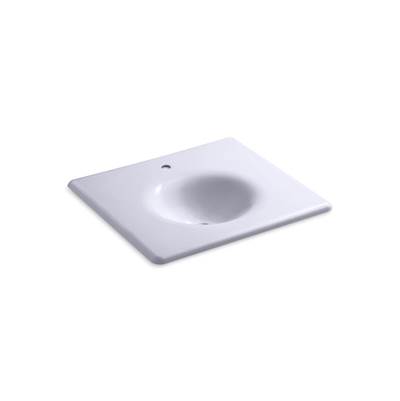 Kohler Iron/impressions 25'' Enameled Cast Iron Vanity Top with Integrated Round Sink - Lavender...