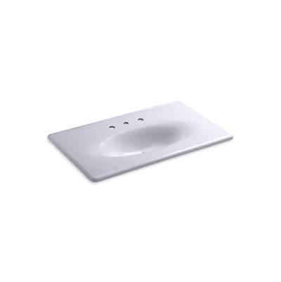 Kohler Iron/impressions 37'' Enameled Cast Iron Vanity Top with Integrated Oval Sink - Lavender Grey