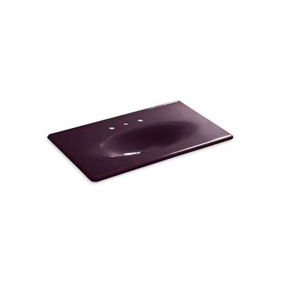 Kohler Iron/impressions 37'' Enameled Cast Iron Vanity Top with Integrated Oval Sink - Black Plum