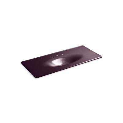 Kohler Iron/impressions 49'' Enameled Cast Iron Vanity Top with Integrated Oval Sink - Black Plum