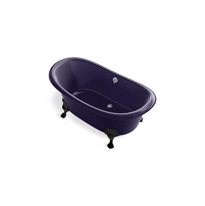 ArtifactsE 66-1/8'' x 32-1/2'' freestanding bath with Indigo Blue exterior