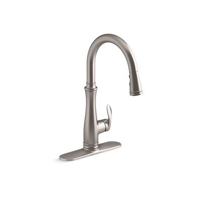 Bellera Touchless pull-down kitchen sink faucet with three-function sprayhead