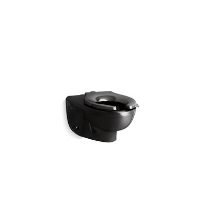 Kohler Kingstone Ultra Wall-mount Top Spud Flushometer Bowl - Black