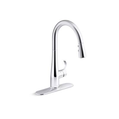 Kohler Simplice Touchless pull-down kitchen sink faucet with three-function sprayhead - Polished Chrome