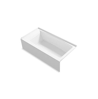 Entity 60'' x 30'' alcove bath right drain - White
