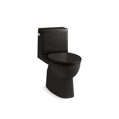 Kohler Reach One-piece compact elongated toilet with skirted trapway, 1.28 gpf - Black