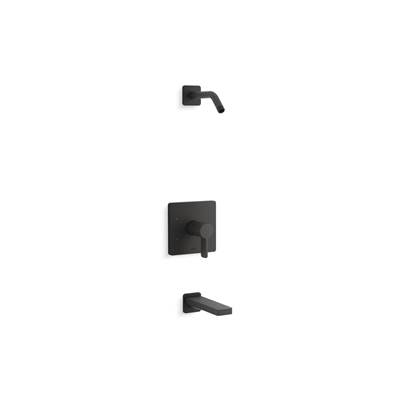 Kohler Parallel Rite-temp Bath and Shower Trim Kit, Without Showerhead - Matte Black