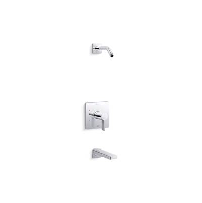 Kohler Parallel Rite-temp Bath and Shower Trim Kit, Without Showerhead - Polished Chrome