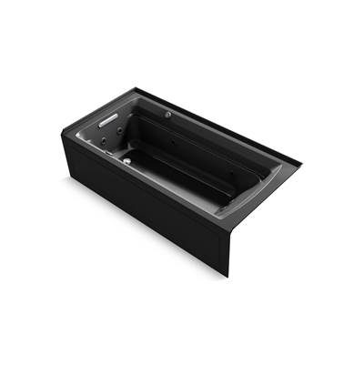 Archer 72'' x 36'' alcove Heated BubbleMassageE air bath and whirlpool, left drain