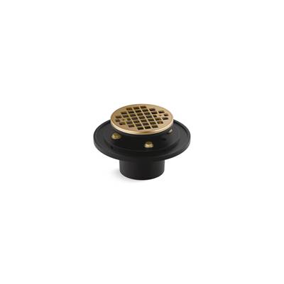 Clearflo Round brass tile-in shower drain