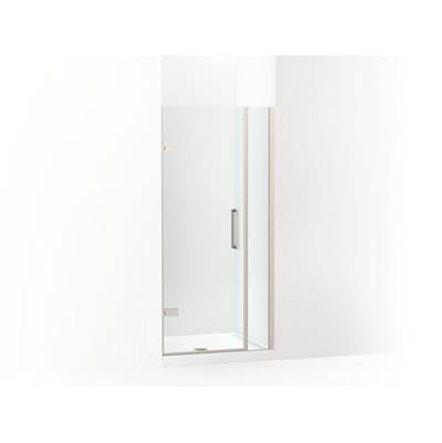 ComposedE Frameless pivot shower door, 71-9/16'' H x 33-5/8 - 34-3/8'' W, with 3/8'' thick Crystal Clear glass