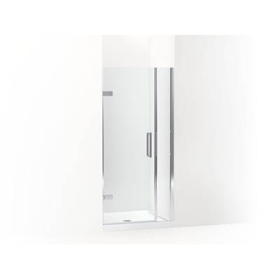 ComposedE Frameless pivot shower door, 71-9/16'' H x 33-5/8 - 34-3/8'' W, with 3/8'' thick Crystal Clear glass