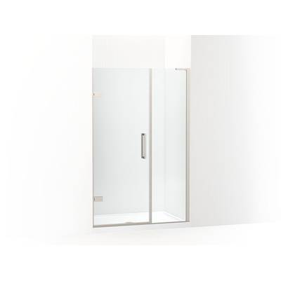 ComposedE Frameless pivot shower door, 71-3/4'' H x 46 - 46-3/4'' W, with 3/8'' thick Crystal Clear glass