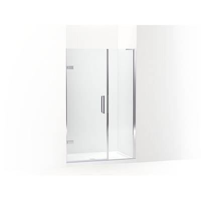 ComposedE Frameless pivot shower door, 71-3/4'' H x 46 - 46-3/4'' W, with 3/8'' thick Crystal Clear glass