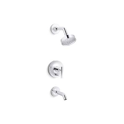 Kohler Purist Rite-temp Bath and Shower Trim Kit with Push-button Diverter and Lever Handle, 1.75...