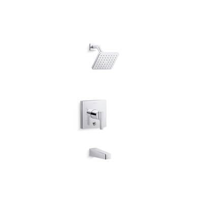 Kohler Honesty Rite-Temp bath and shower trim kit with push-button diverter, 1.75 gpm - Polished Chrome