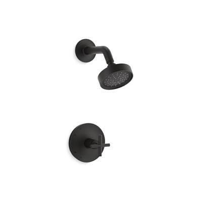 Kohler Purist Rite-temp Shower Trim Kit with Cross Handle, 1.75 Gpm - Matte Black