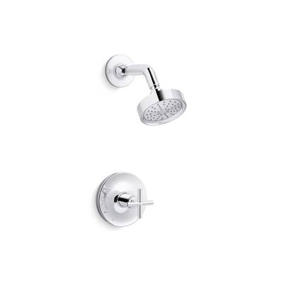 Kohler Purist Rite-temp Shower Trim Kit with Cross Handle, 1.75 Gpm - Polished Chrome