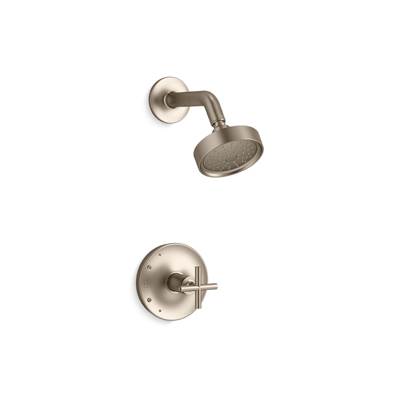 Kohler Purist Rite-temp Shower Trim Kit with Cross Handle, 1.75 Gpm - Vibrant Brushed Bronze