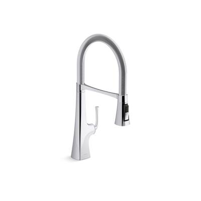 Graze Semi-professional kitchen sink faucet with three-function sprayhead - Polished Chrome