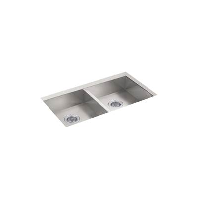 Kohler VaultE 32'' undermount double-bowl kitchen sink - Stainless Steel
