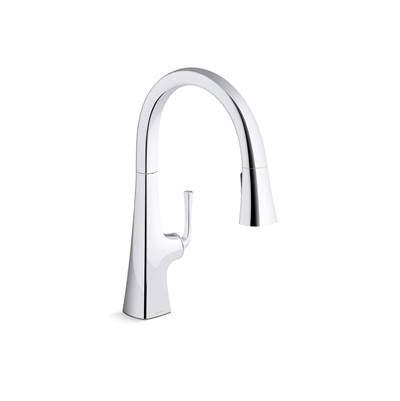 Graze Pull-down kitchen sink faucet with three-function sprayhead - Polished Chrome
