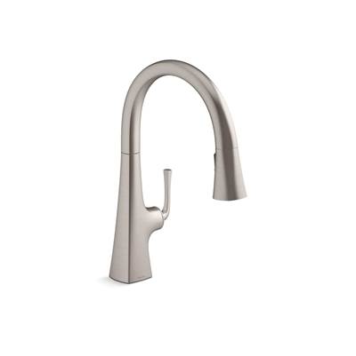 Graze Pull-down kitchen sink faucet with three-function sprayhead - Vibrant Stainless