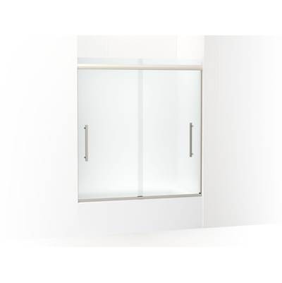 Kohler Pleat Frameless Sliding Bath Door, 63-9/16'' H X 54-5/8 - 59-5/8'' W, with 5/16'' Thick...